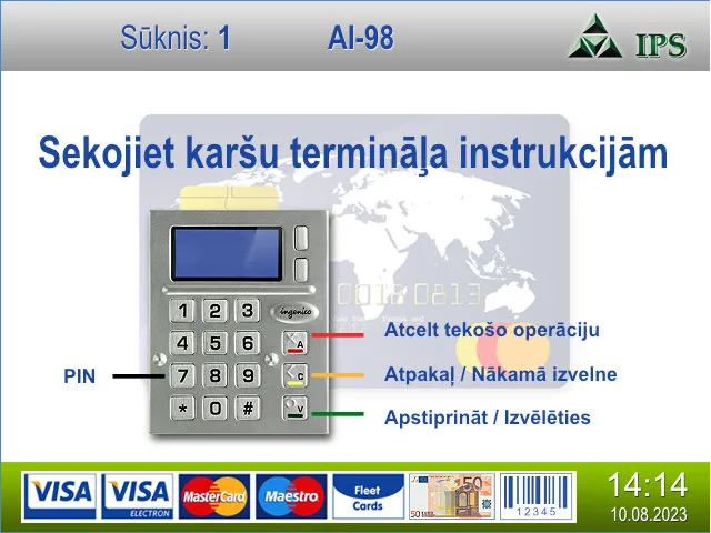 Pašapkalpošanās termināļa interfeiss — 2